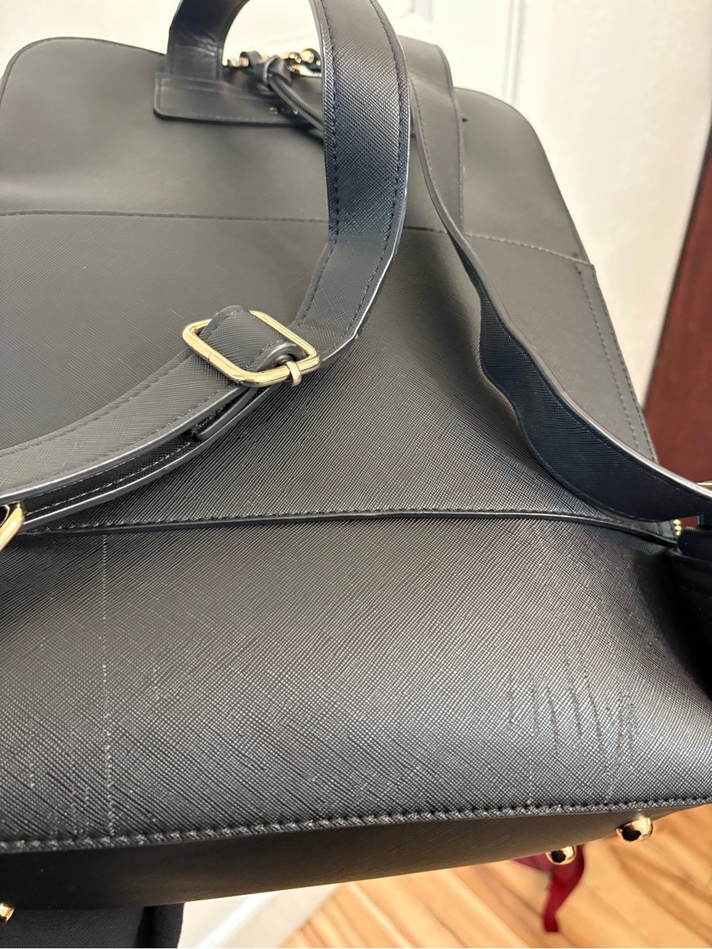 CALPAK Kaya Faux Leather Laptop Backpack Black - Picture 6 of 9